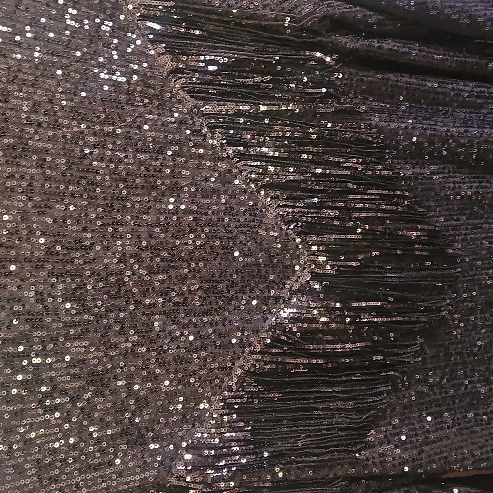 Sequin Fringe Jacket - Black - Picture 5 of 5
